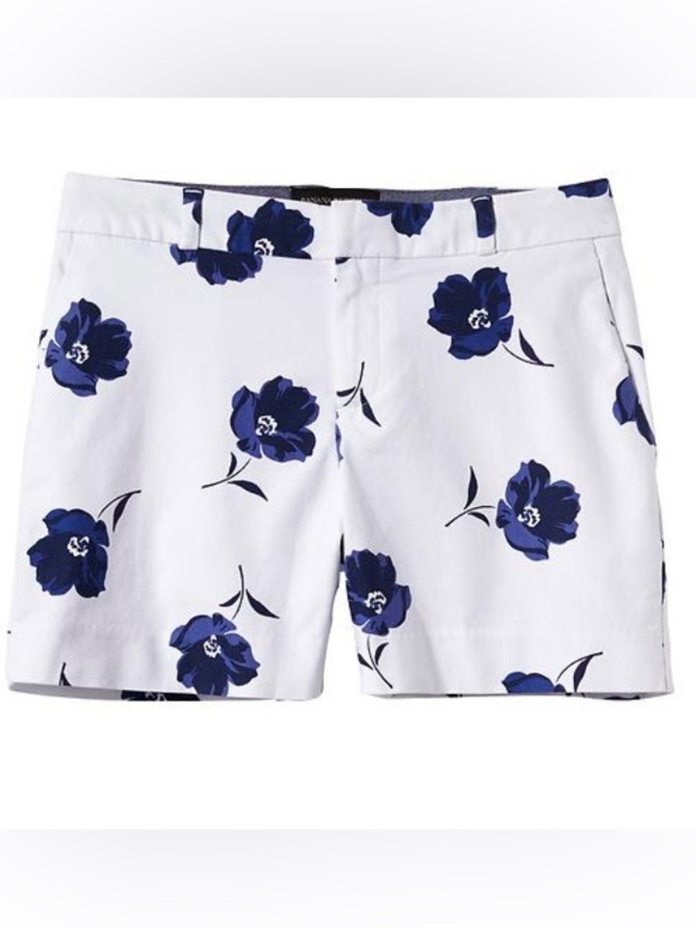 Banana Republic Hampton Tailored floral print pique 5” chino shorts EUC size 0 - Picture 2 of 6